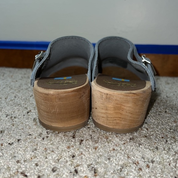 MIA Light Blue Leather Swedish Clogs- 37 - Picture 4 of 7